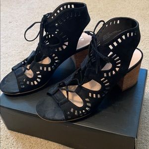BP. Lace up black sandals. Worn only a few times!